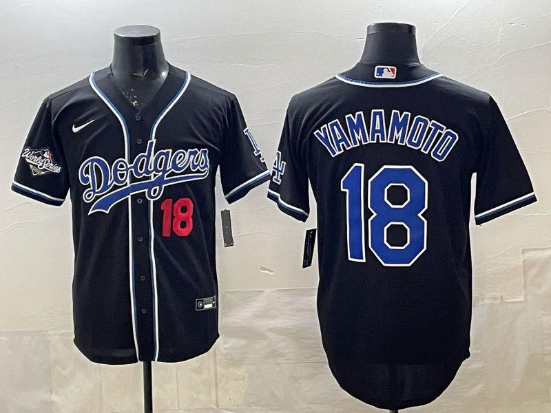 Men 2026 Nike Los Angeles Dodgers #18 Yamamoto Black Game MLB Jersey 039->los angeles dodgers->MLB Jersey
